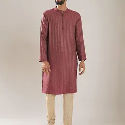 JAYPORE Men Striped Kurta image 3
