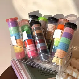 glamezone Cute Elastic Hair Ties, Suitable For Party Holiday Hair Styling For Girls Rubber Band-picture-12