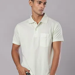 V-Mart Men Solid Polo Collar Cotton T-shirt-picture-18