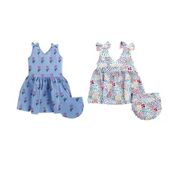 THE COTTON BABY Pack of 2 sets Girls Cotton A-Line Mini Dress-picture-20