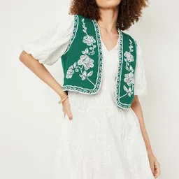 max Women Embroidered Crop Shrug-picture-39