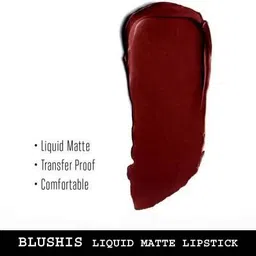 blushis Non Transfer Smudge Proof Longlasting Sensational Liquid Matte Lipstick image 2