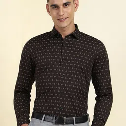 Allen Solly Men Slim Fit Floral Printed Spread Collar Cotton Formal Shirt-picture-40