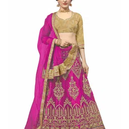 Maroosh Embroidered Thread Work Unstitched Lehenga & Blouse With Dupatta-picture-35