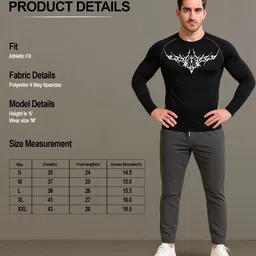 Friskers Men Printed Compression T-shirt image 3