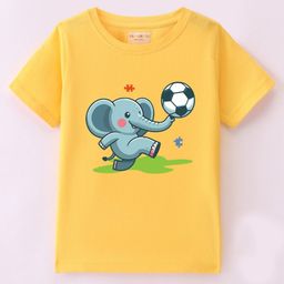 BLUSHES Kids Graphic Printed Round Neck Cotton T-shirt-picture-36