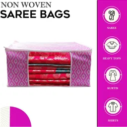 AMAK INC Pink Fabric Multi-Utility Wardrobe Organisers image 4