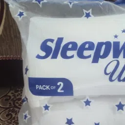 Sleepwell White 2 Pieces Cotton Sleep Rectangle Hypoallergenic Pillows image 3