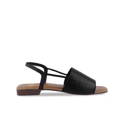 TRYME Women Textured Casual Open Toe Flats image 2