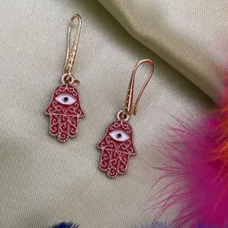 Digital Dress Room Evil-eye Gold-Plated Contemporary Drop Earrings-image-83