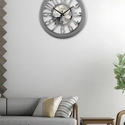 RANDOM Grey Printed Contemporary Wall Clock image 1