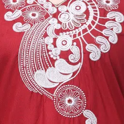 ERUDITE CLUB Ethnic Motifs Embroidered V-Neck Thread Work Thread Work Kurti image 4