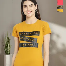 Tromko Women Pack of 3 Typography Printed Round Neck Cotton T-shirts-picture-21