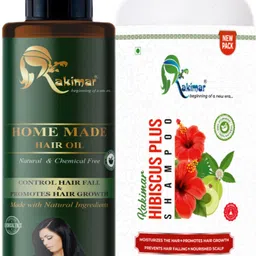 kakimar Organic Homemade Hair Oil & Hibiscus Plus Shampoo Combo For Men & Women-picture-15