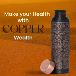 decorative india 1000 ml Copper Bottle image 2
