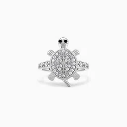 giva 925 Silver Silver Wise Tortoise Ring For Him Sterling Silver Zircon Rhodium Plated Ring-picture-33