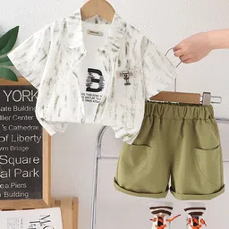 INCLUD Boys Printed T-shirt And Shirt With Shorts-picture-43