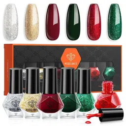 Modelones Set Of 6 Bridal Nail Art Nail Polish - 5 ml Each - Merry Christmas image 1