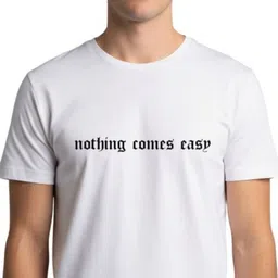 PULP Unisex Nothing Comes Easy Typography Printed Pure Cotton T-shirt image 4