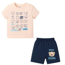 SPONGY Unisex Kids Printed T-shirt with Shorts-picture-27