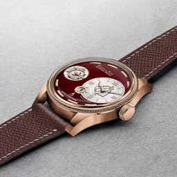 DOUBLERUN Men Dial & Leather Bracelet Style Straps Analogue Chronograph Watch H05N15014 image 2