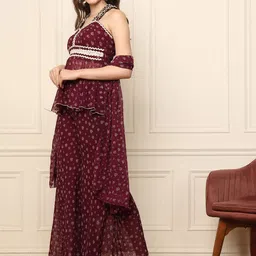 DEEBACO Printed Top With Palazzo Co-Ords image 4