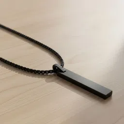 MEENAZ Silver-Plated Geometric Pendants with Chains image 2