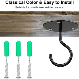 zibuyu 4pcs Metal Ceiling Hook for Hanging Flower Pot and Plant Pot Wall Mounted Hook Hook 4 image 4