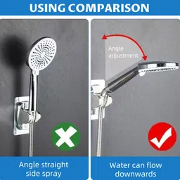 gustave Shower Head Pipe Adapter 135 Degree Adjustable Connector for Universal Fit Fixed Mount image 3