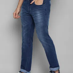 allen cooper Comfortable Slim Mid Rise Stretchable Men Slim Mid Rise Blue Jeans image 3