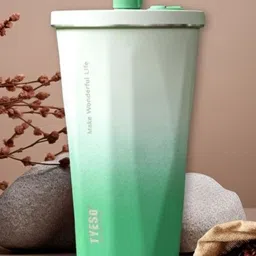 Style Homez White Textured Stainless Steel Double Wall Jar with Lid - 600 ml image 5