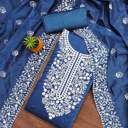 DIVASTRI Embroidered Unstitched Dress Material-picture-20