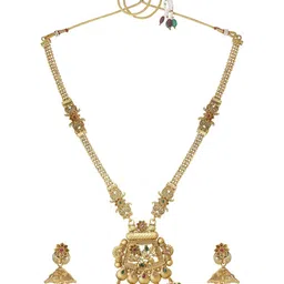 Joy of Jewels Silver-Plated Brass American Diamond Necklace & Earrings image 2