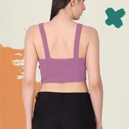 SSTAIR Women Square Neck Ribbed Tank Crop Top-image-33
