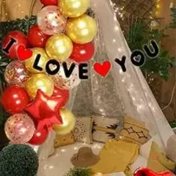 party midlinkerz Solid I Love You Decoration kit items for wife husband Love foil, Balloons, Led, Arch Balloon-picture-41