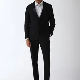 Peter England Elite Slim-Fit Single-Breasted  Formal Suit-image-79