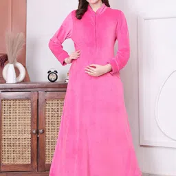 Secret Wish Solid Maxi Maternity Nightdress image 1