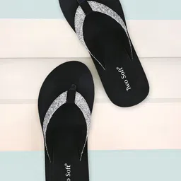 TWO SOFT Women Embellished Open Toe Wedge Heel Sandals-picture-13