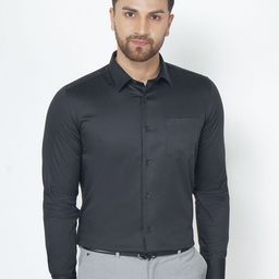 Blackberrys India Slim Spread Collar Slim Fit Pure Cotton Formal Shirt-picture-5