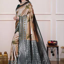 Bhagirath Fashion Ethnic Motifs Zari Banarasi Saree image 2