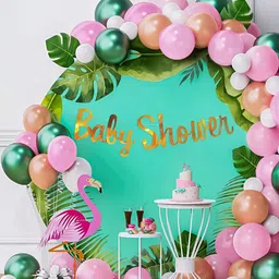 Special You 66 Pcs Pink & Green Balloons & Banner Festive Decor-image-66