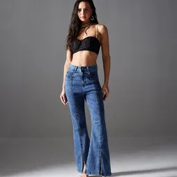 Miss Chase Women Bootcut High-Rise Stretchable Jeans-image-98