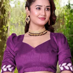 jayant creation Purple Poly Georgette Sarees image 3