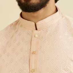 Manyavar Men Embroidered Regular Sequinned Kurta with Pyjamas image 2