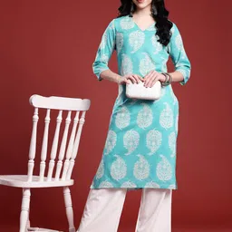 anouk AnoukPaisley Printed Indie Prints Straight Kurta-picture-36