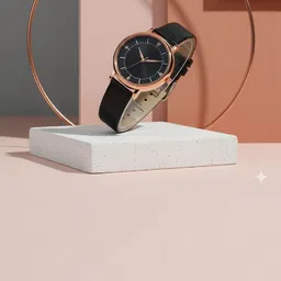 Moover Women Embellished Dial & Leather Bracelet Style Straps Analogue Watch LINEdial-BLK-j1 image 5