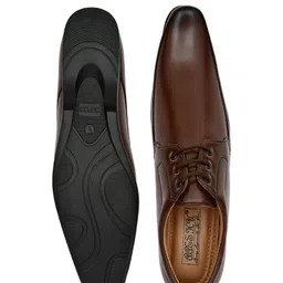 Aaeshu Men Brown Oxford Formal Shoes image 3