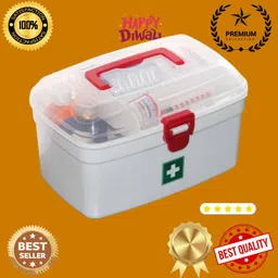 evara international Rectangular Medicine Box, Medical Box, First aid Box,Multi Purpose Box_K53 First Aid Kit image 1