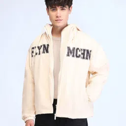 Flying Machine Men Hooded Typography Printed Casual Bomber Jacket-picture-39