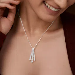 MINUTIAE Silver-Plated Artificial Stones Studded Layered Minimal Necklace-picture-26